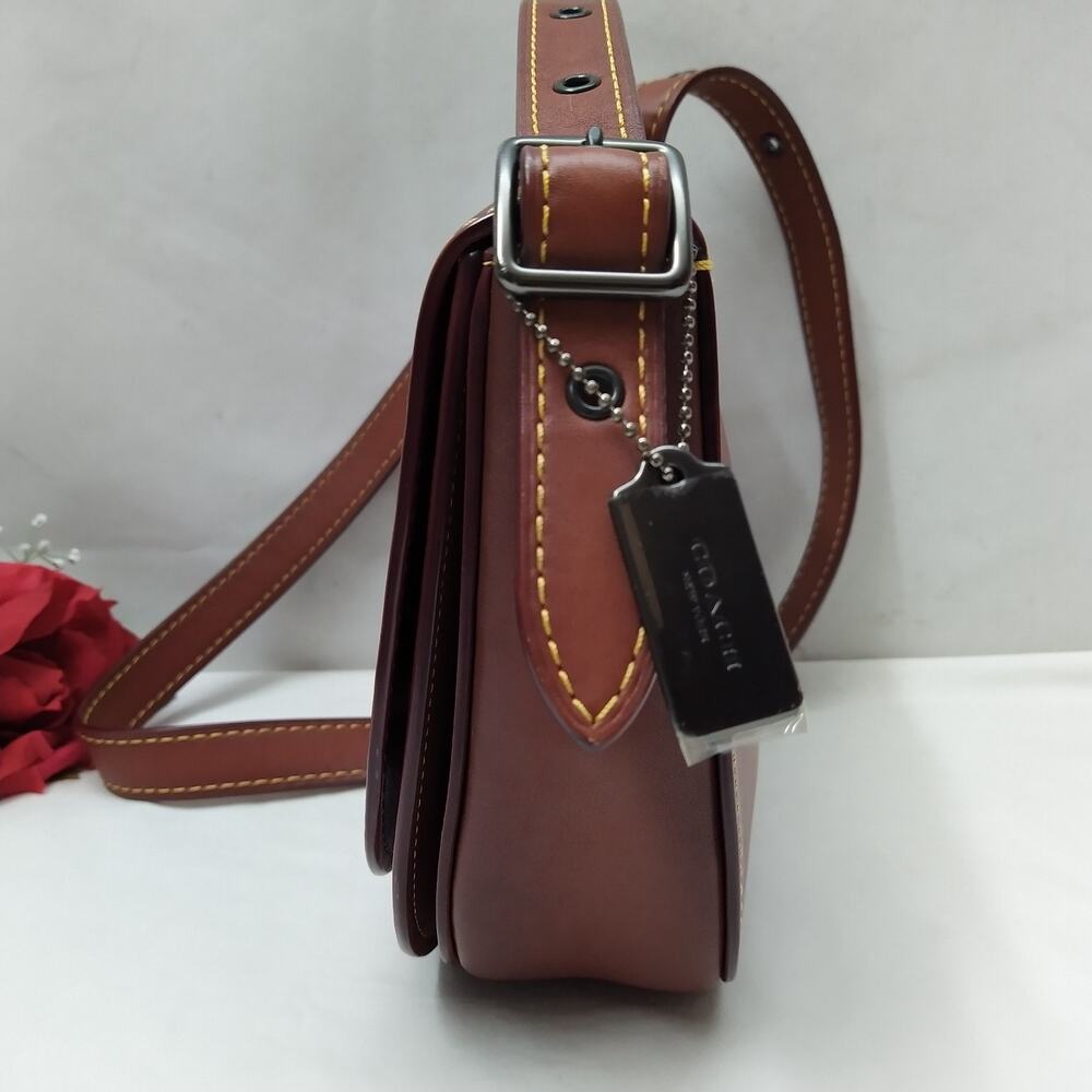 Coach 1941 Saddle 23 Brown Leather Flap Closure Crossbody Bag - Picture 4 of 16
